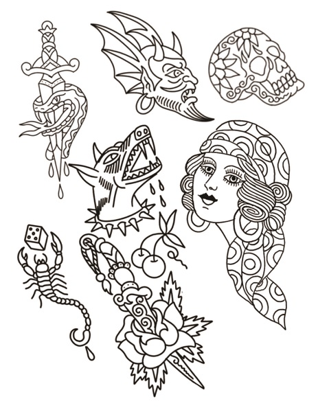 Coloring Pages of Tattoos