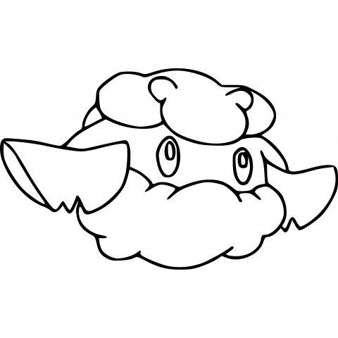 Cottonee Coloring Page