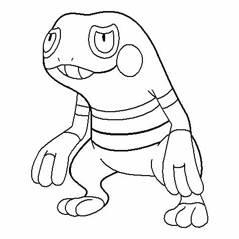 Croagunk Coloring Page