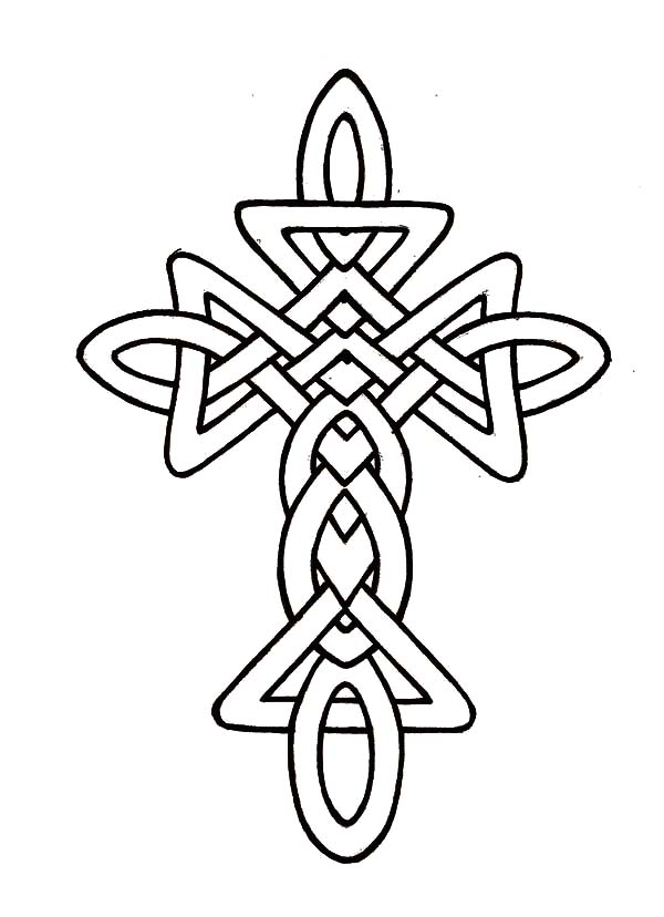 Cross Tattoo Coloring Pages