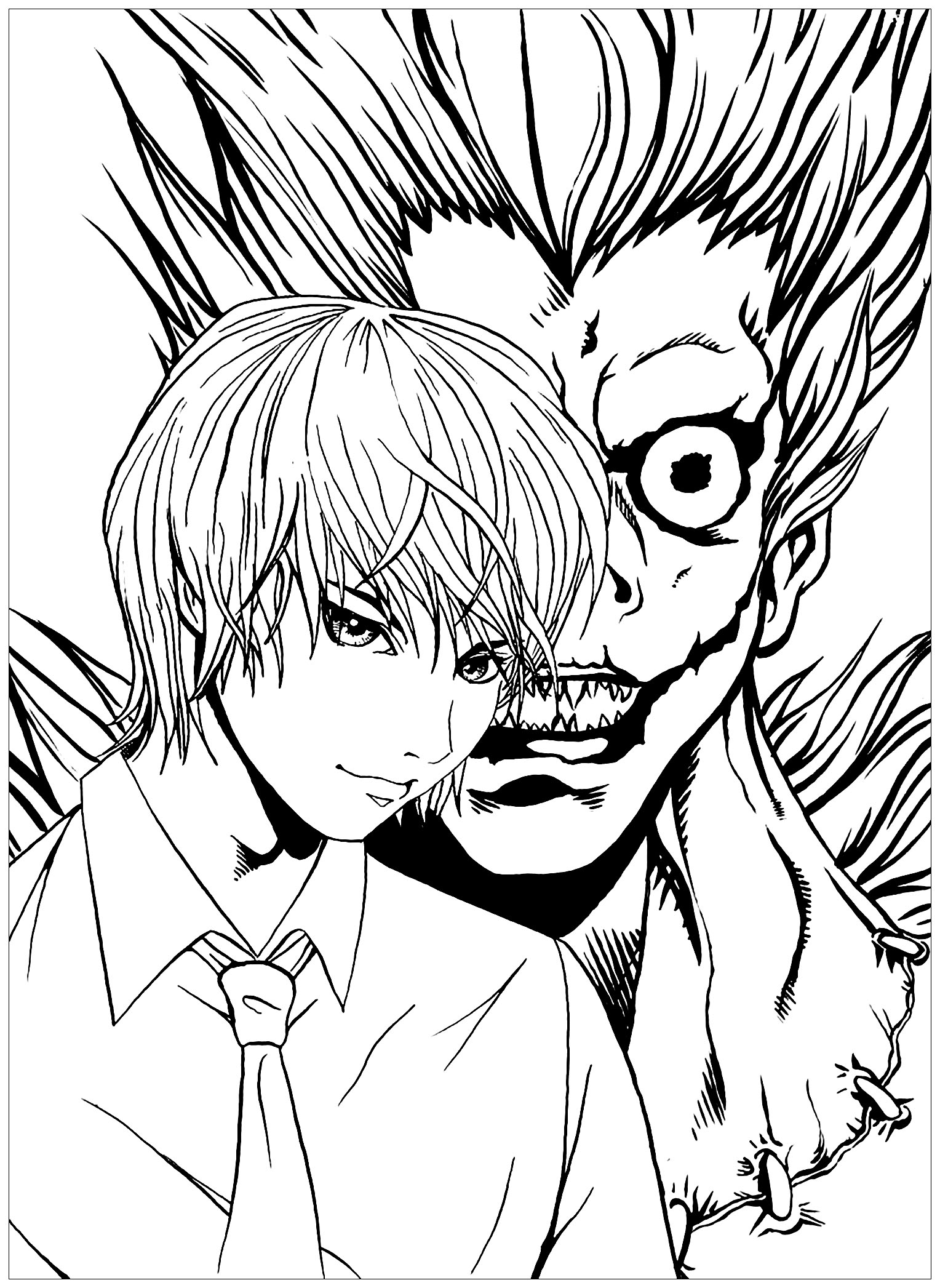 Printable Death Note Coloring Pages