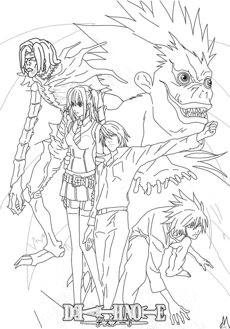 Death Note Coloring Pages Free