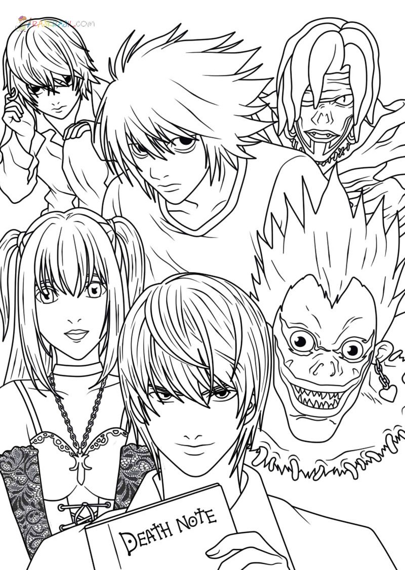 Death Note Characters Coloring Pages