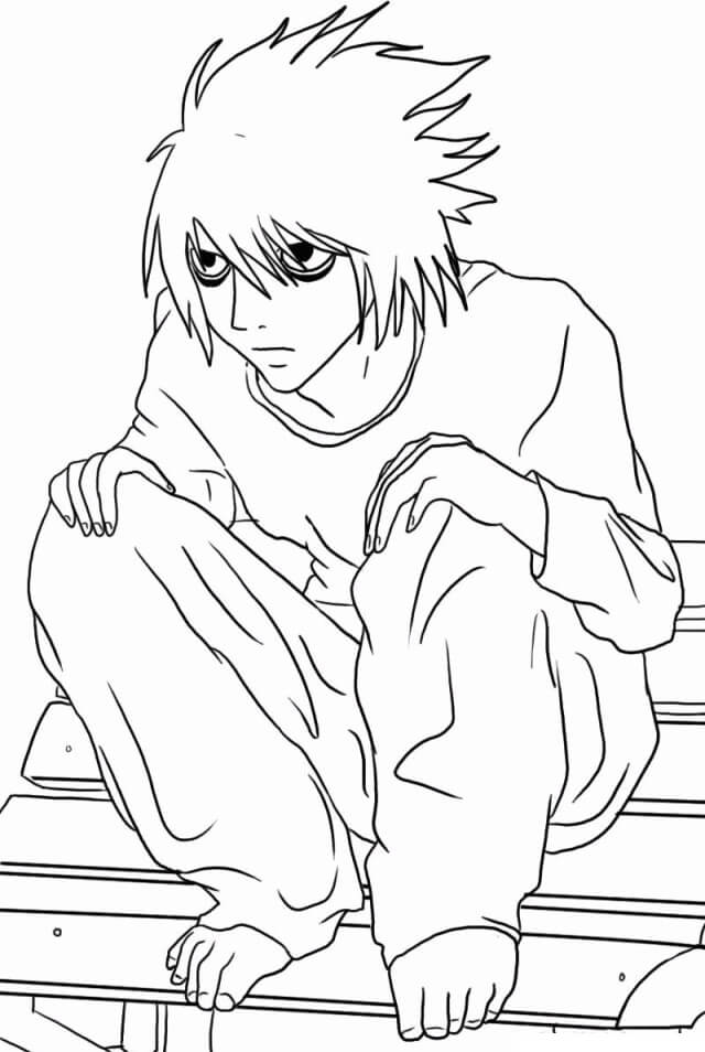 Death Note L Coloring Pages