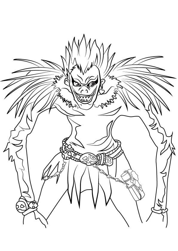 Death Note Coloring Page Free