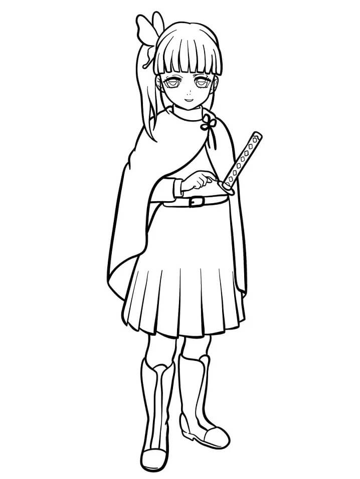 Demon Slayer Coloring Page for Kids