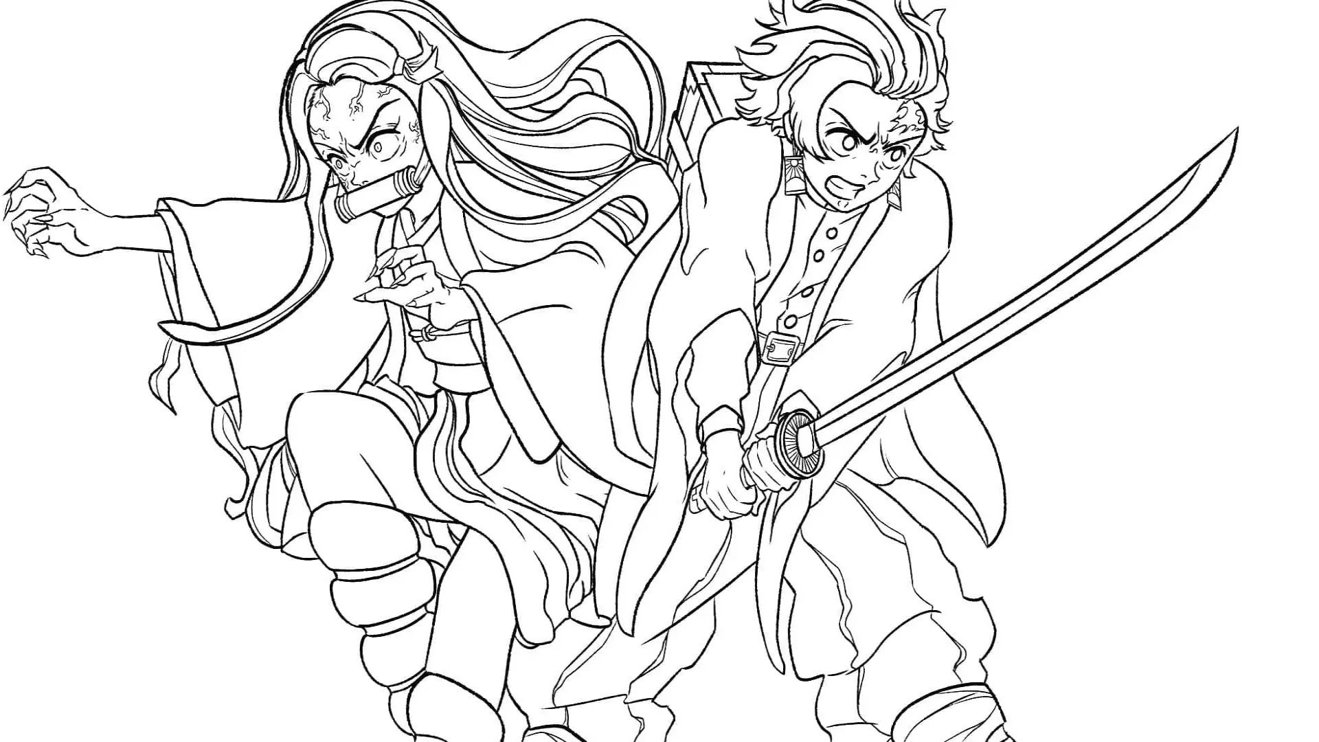 Demon Slayer Coloring Pages for Kids