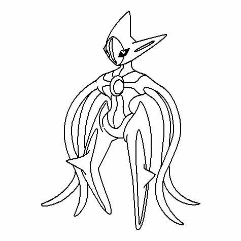 Deoxys Coloring Page