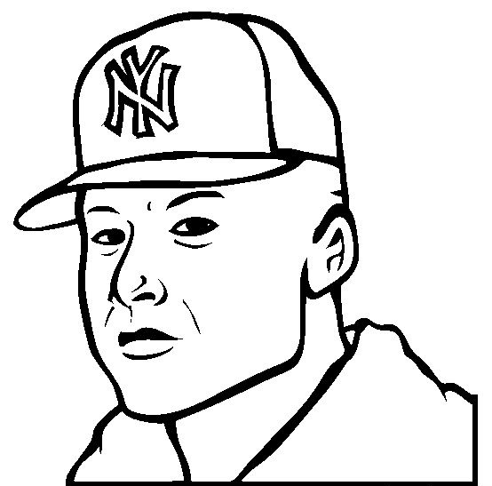 Derek Jeter Coloring Page