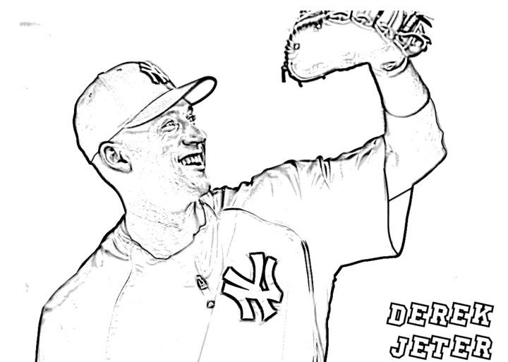 Derek Jeter Coloring Pages