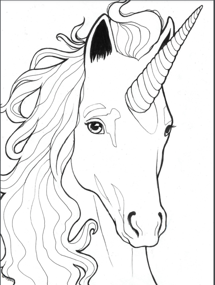 Detailed Unicorn head