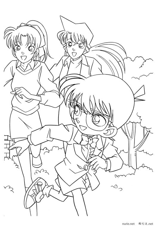 Detective Conan Coloring Page Printable