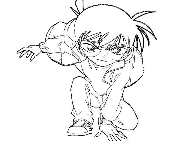 Detective Conan coloring page Free PDF