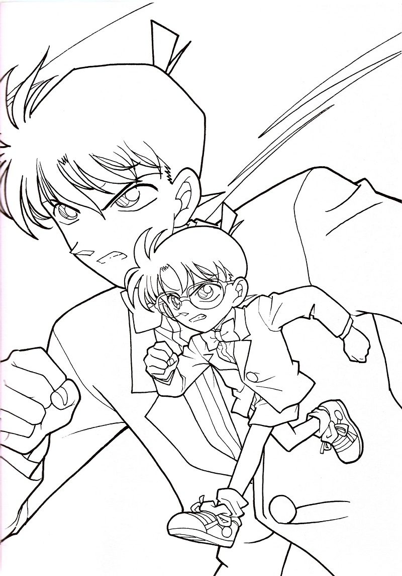 Detective Conan coloring pages Free PDF