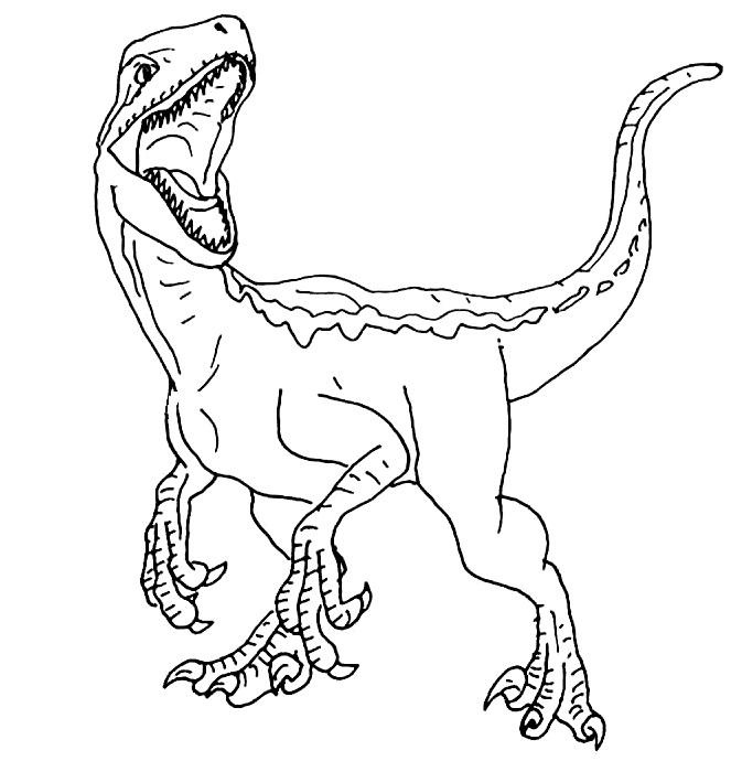 Dinosaur Coloring Pages Velociraptor