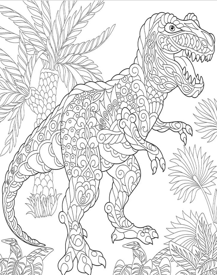 Dinosaur Coloring Pages for Adults