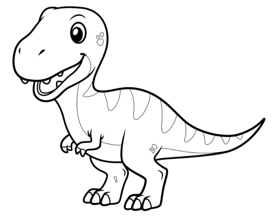 Dino dibujo facil