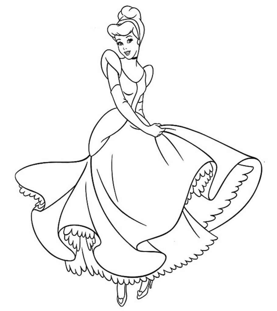 Cinderella Color Page Printable