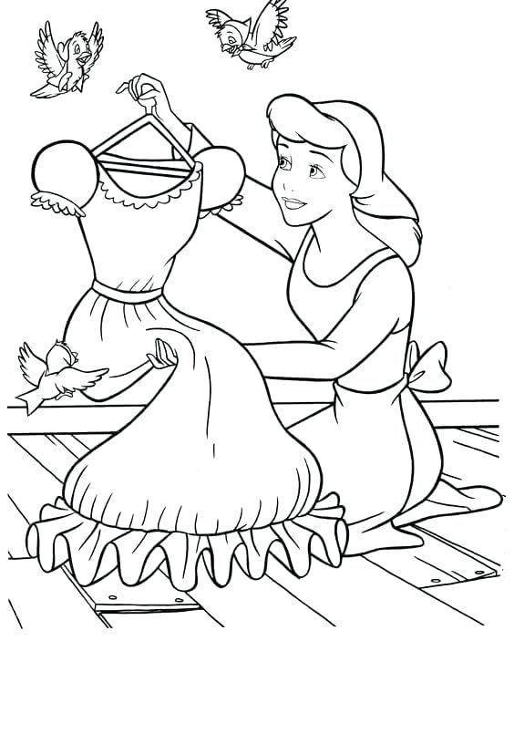 Printable Cinderella Coloring Pages
