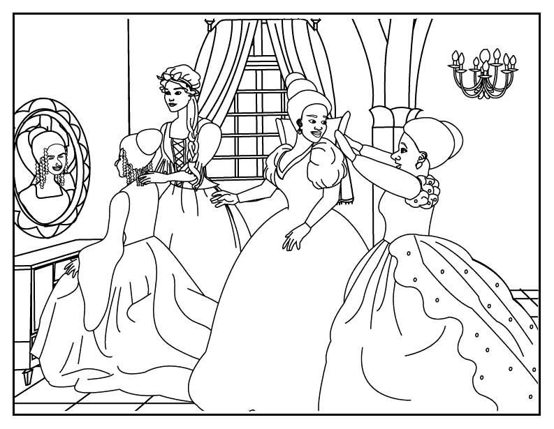 Cinderella Coloring Pages Free