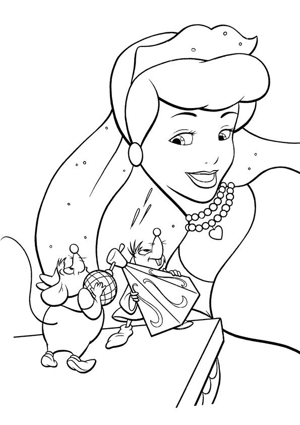 Cinderella Printable Coloring Page