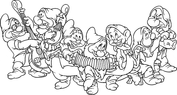 Dwarfs Coloring Page
