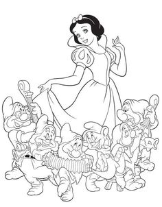 Printable Snow White Coloring Page
