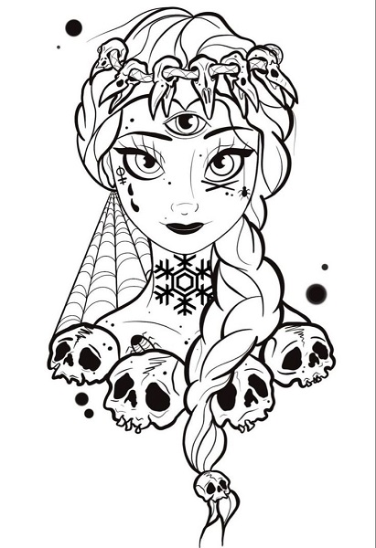 Disney Tattoo Coloring Pages