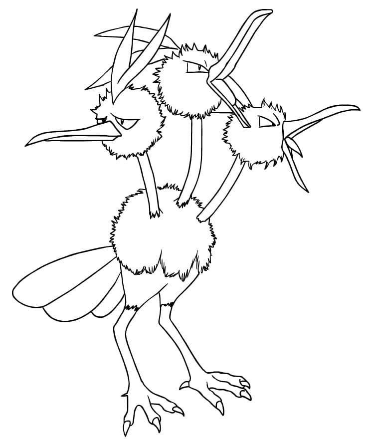 Dodrio Coloring Page