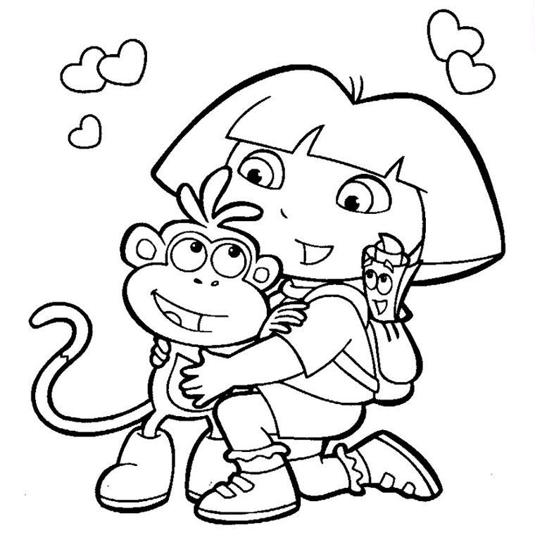 Dora Coloring Page