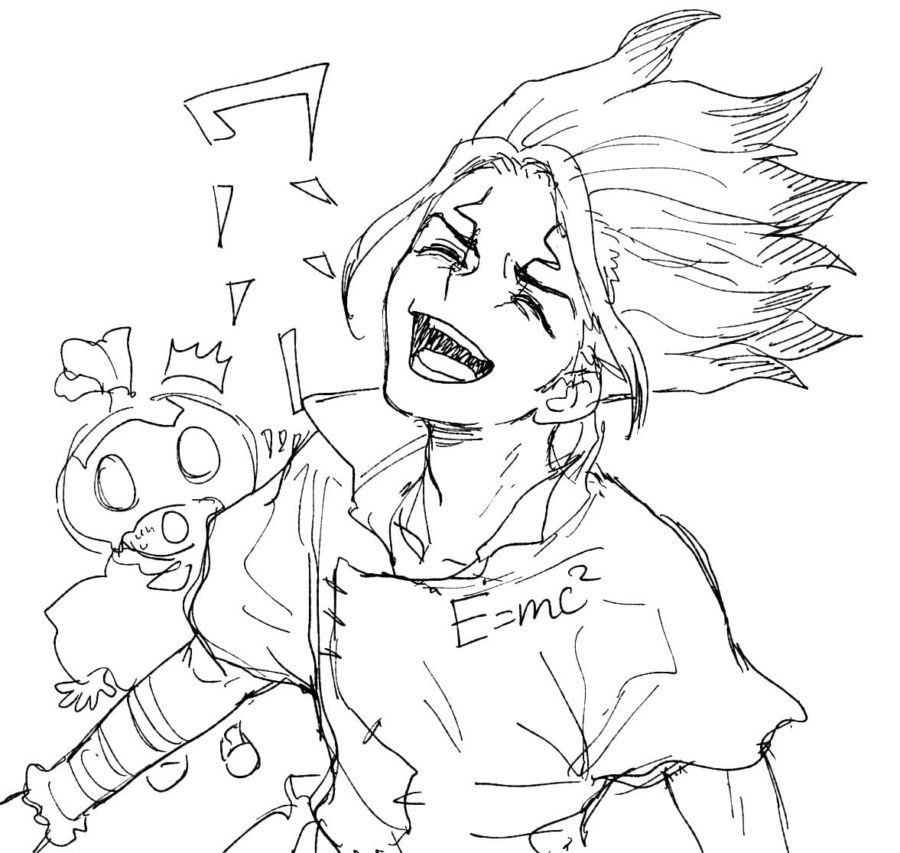 Dr Stone Senku Coloring Pages