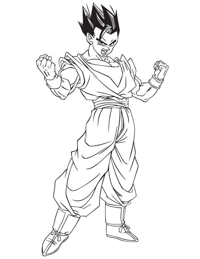 Gohan Coloring Page