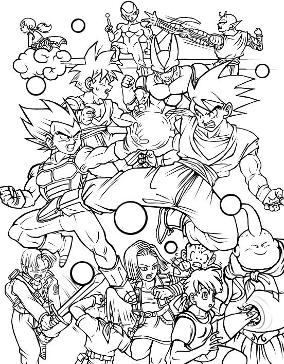 Dragon Ball Poster Coloring Pages