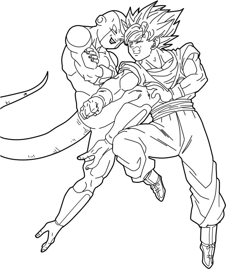 Frieza VS Goku Coloring Pages