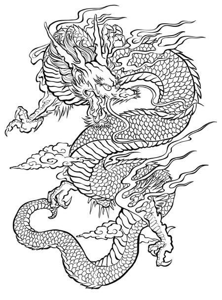 Dragon Tattoo Coloring Pages