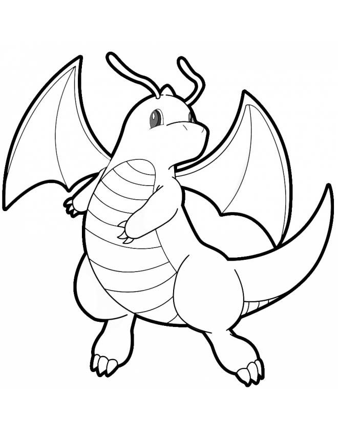 Dragonite Coloring Page