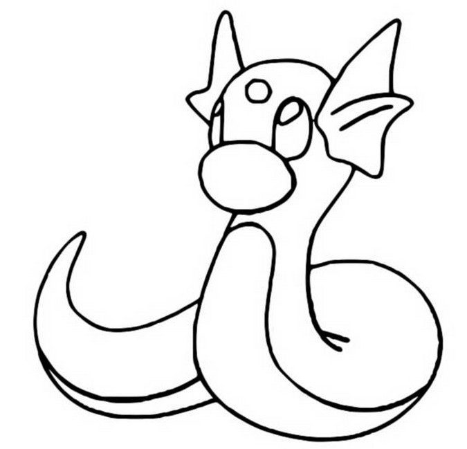 Dratini Coloring Page