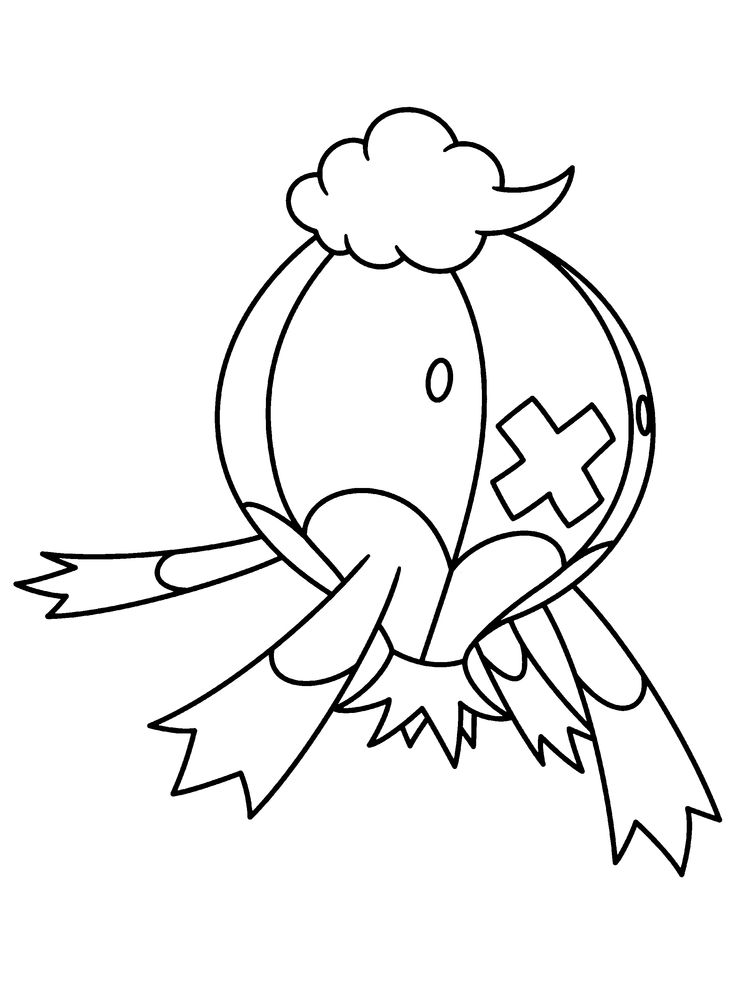 Drifblim Coloring Page