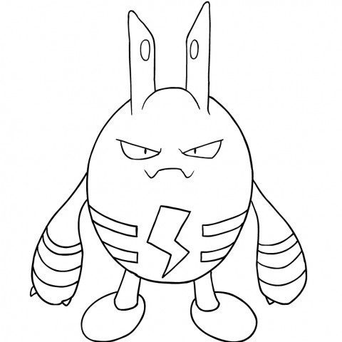 Elekid Coloring Page