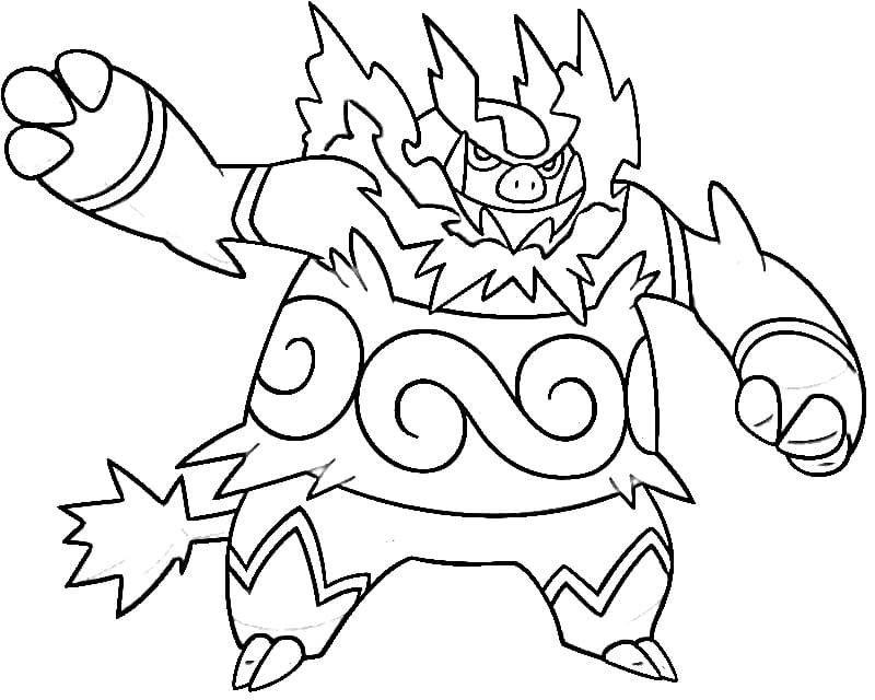 Emboar Coloring Page