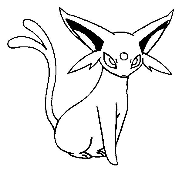 Espeon Coloring Page