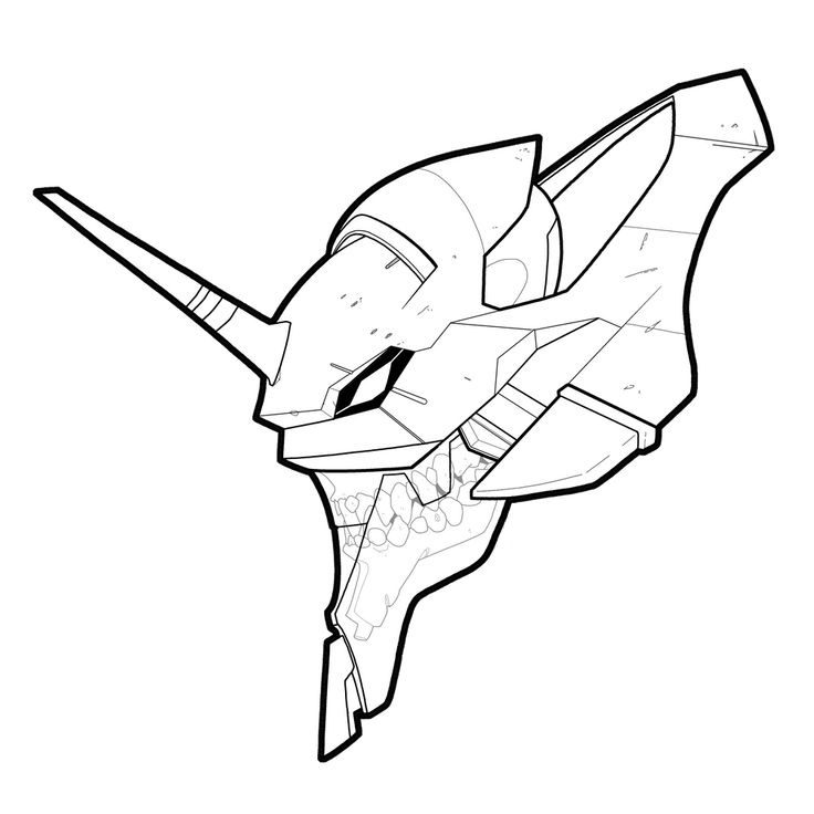 Evangelion Mask Coloring Pages
