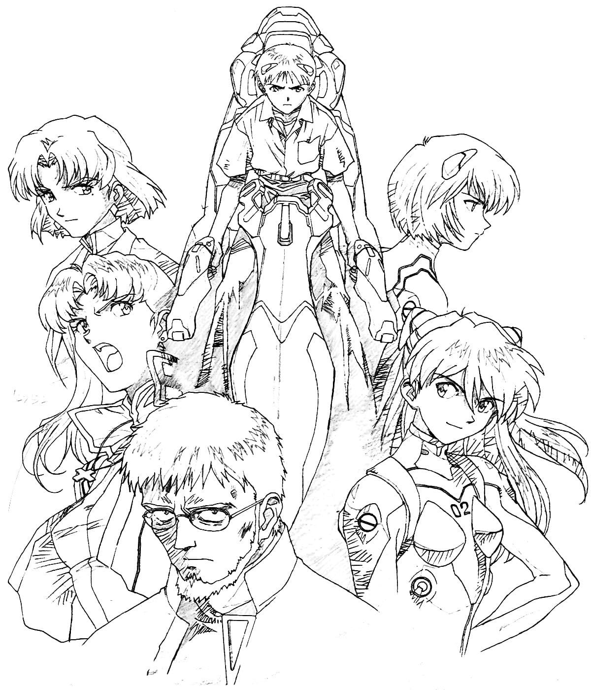 Evangelion Coloring Page