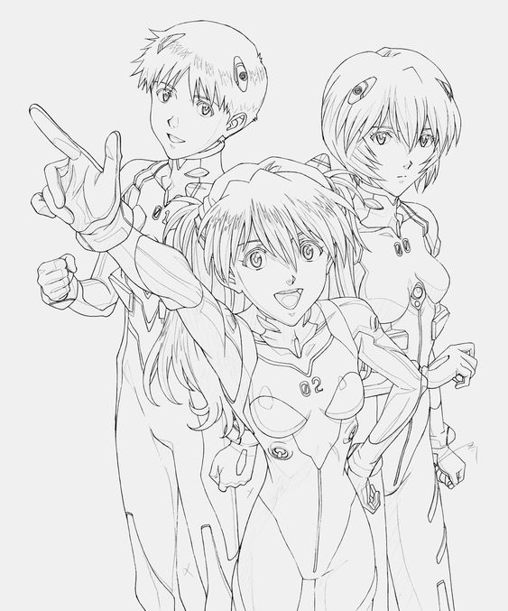 Evangelion coloring pages