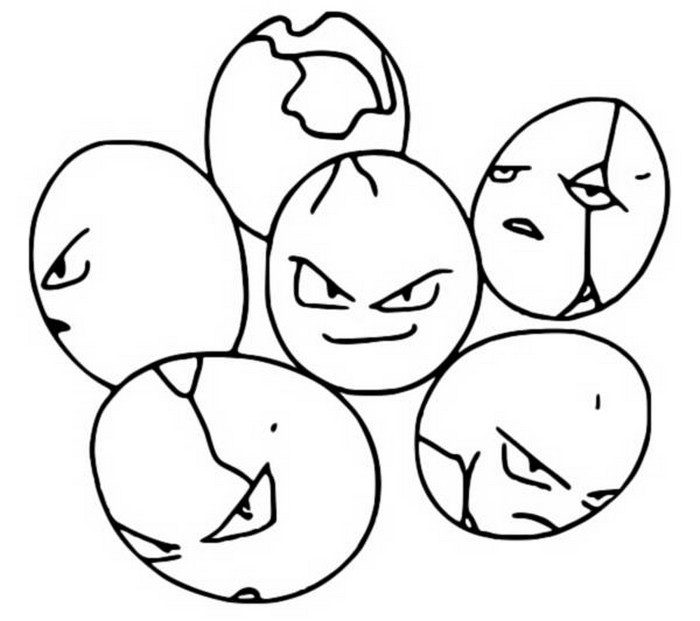Exeggcute Coloring Page