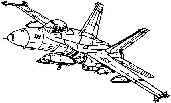 F18 Fighter Jet Coloring Pages