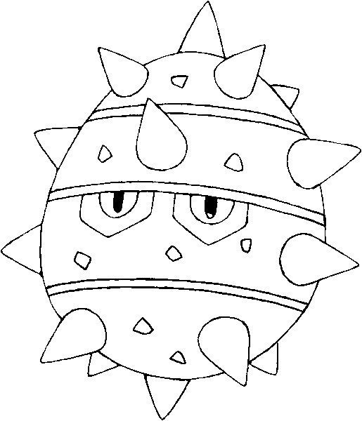 Ferroseed Coloring Page