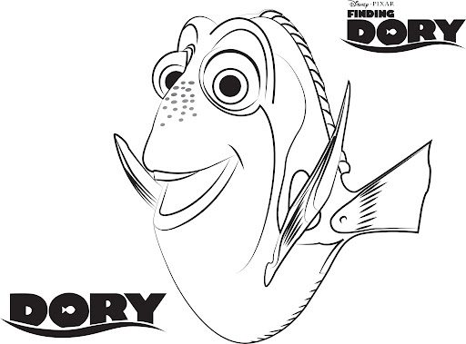 Finding Dory Coloring Page