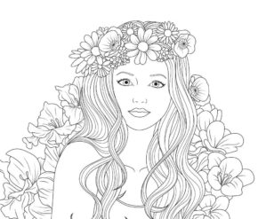 Flower4 Flowers Coloring Pages & coloring book.