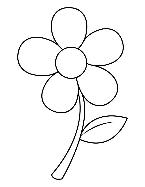 Flower Coloring Pages for Kids Printable